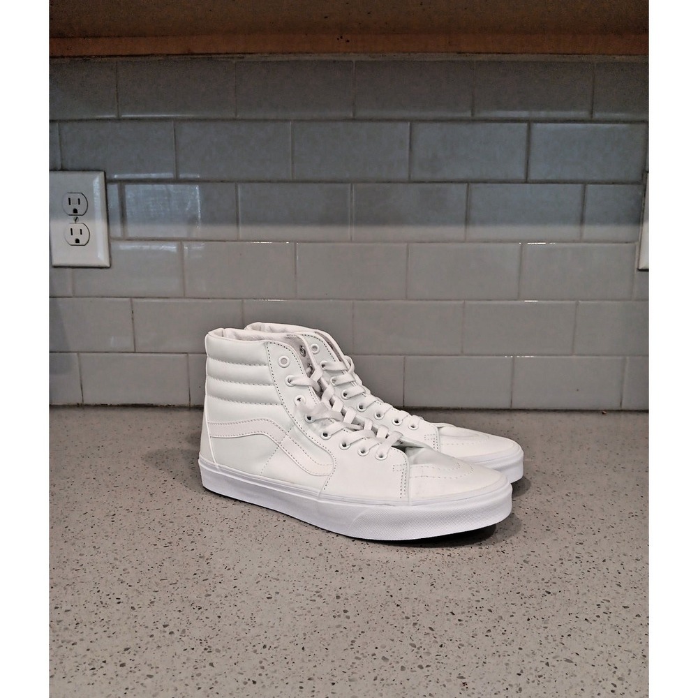 Sk8 Hi Reissue True White Premium Leather Size 10.5 VN-0ZA0EWB